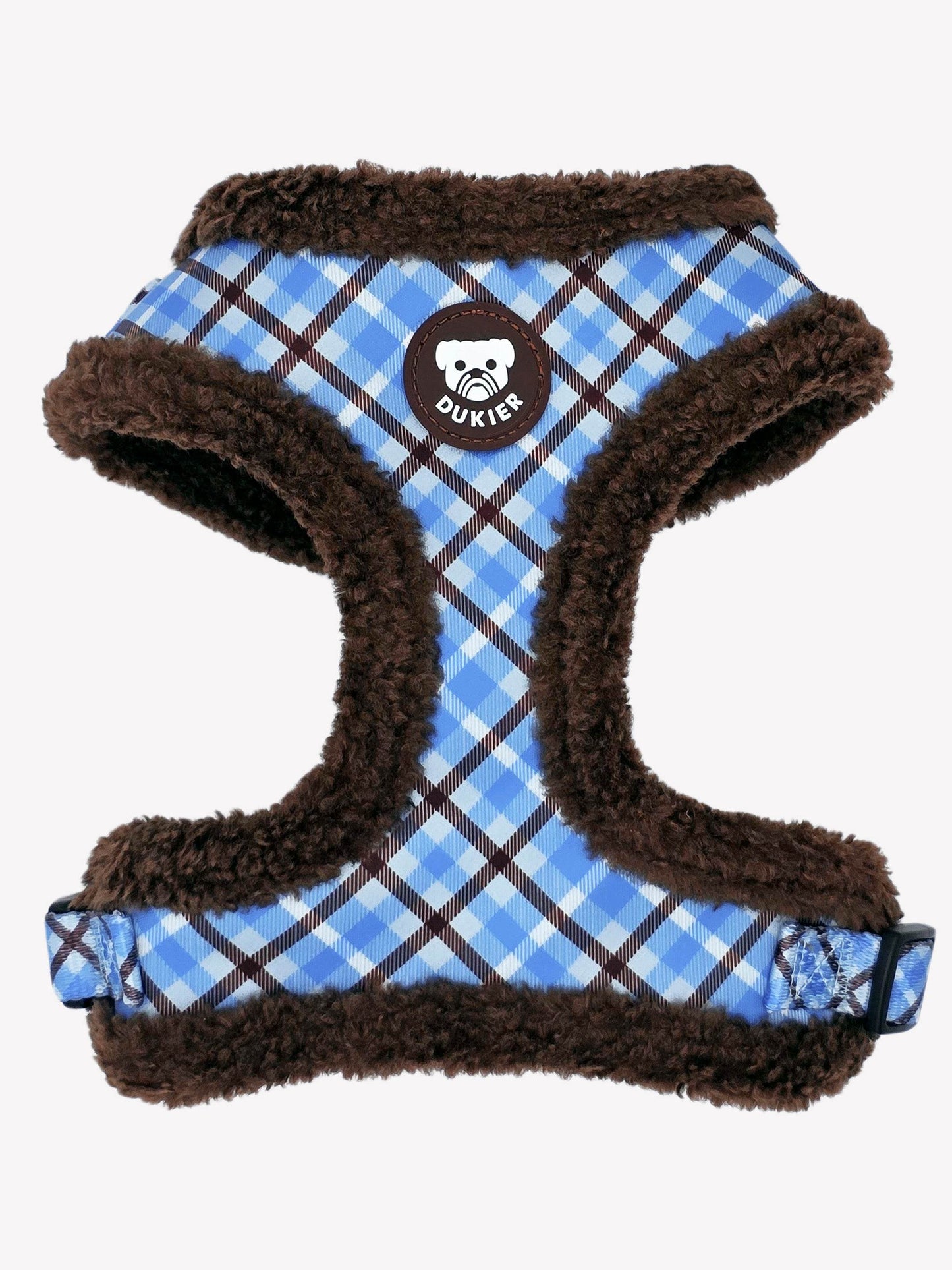 VERSTELLBARES HUNDEGESCHIRR KARIERT BLUE MOCCA