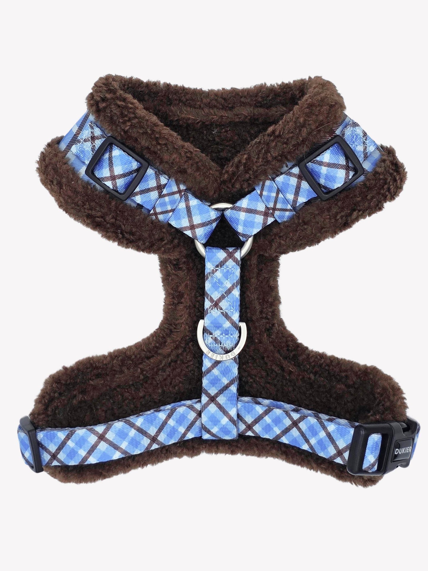 VERSTELLBARES HUNDEGESCHIRR KARIERT BLUE MOCCA